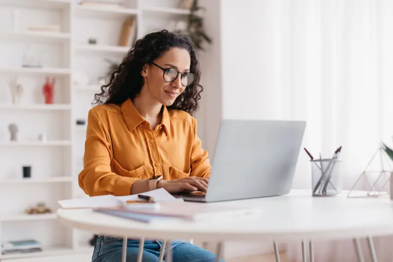 Woman at computer