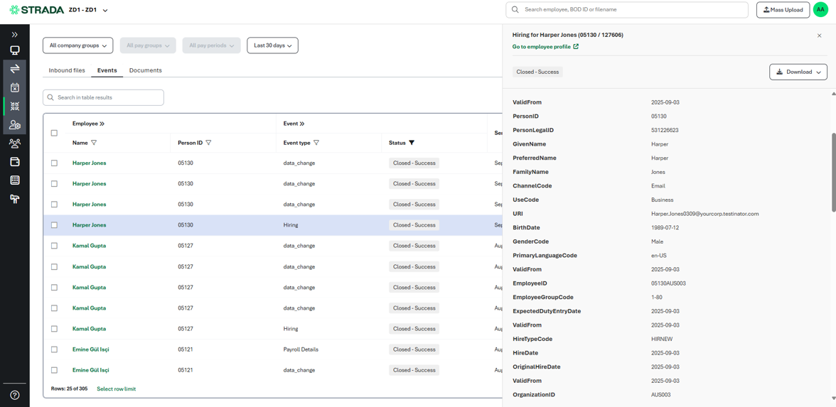 Screenshot of Integrations